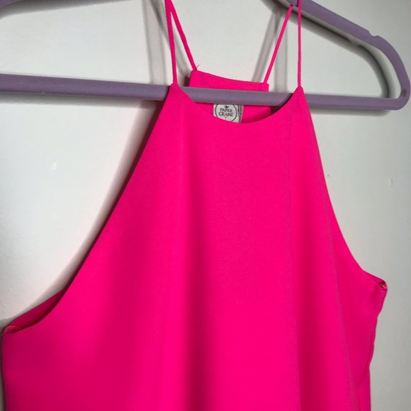 🌸 PAPER CRANE NWT Neon Pink Tank Top Size S - Picture 2 of 5